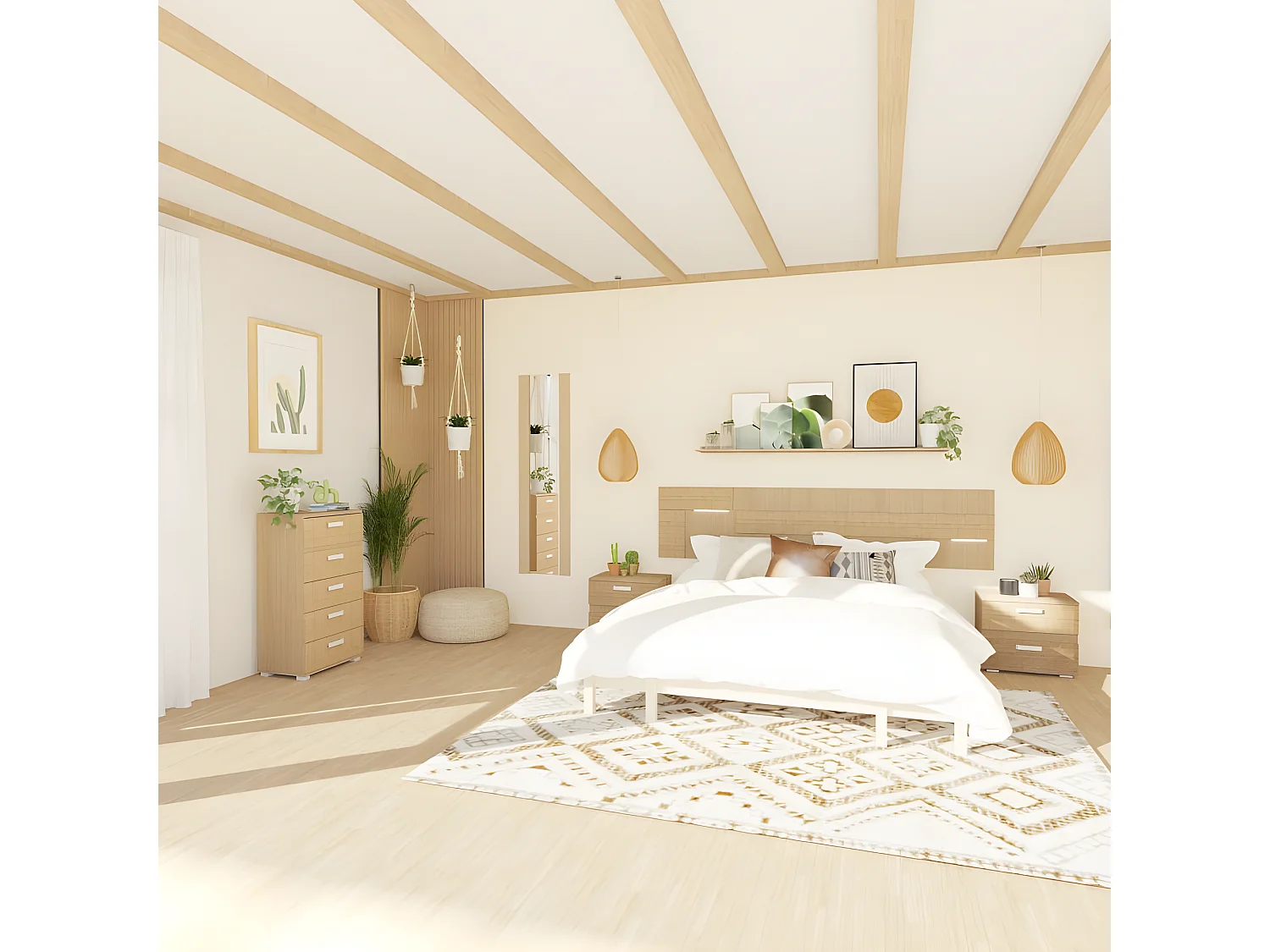 Dormitorio Ataneq Tex 5C Tofe - Textil