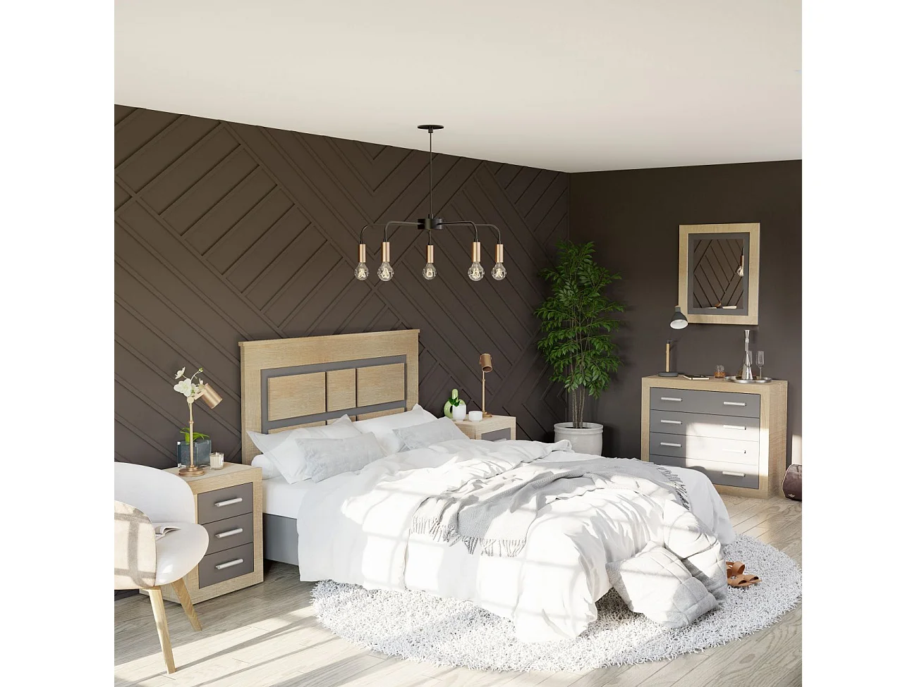 Cabecero Kira 160 Cambria - Grafito