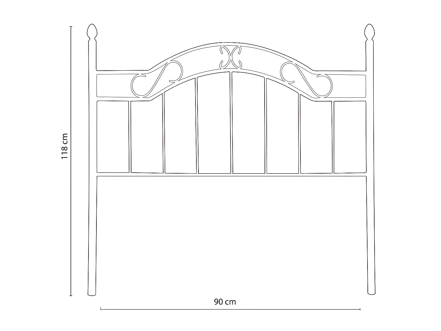 Cabecero Deirdre Negro