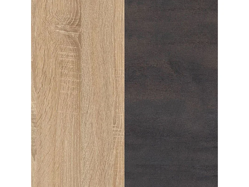 Cabeceira Luca com mesas de cabeceira Roble Canadian - Óxido