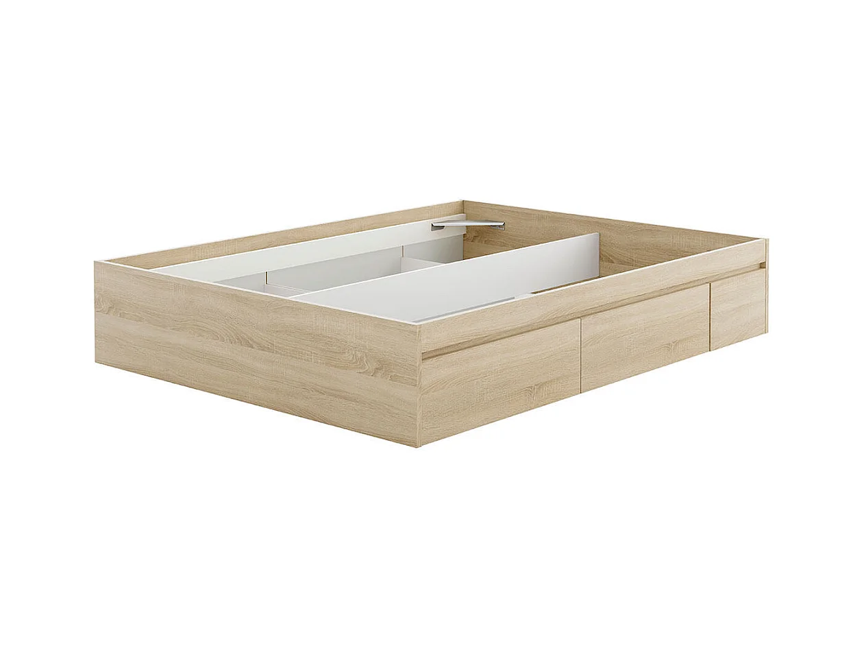 Cama Bed 4 cajones roble claro 37x156x196 cm