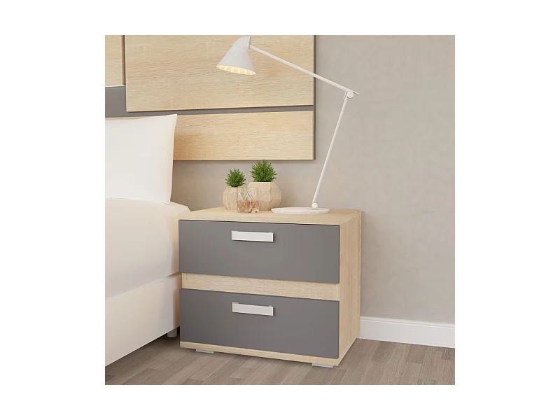 Cabecero con mesitas Ataneq Pure Cambria - Grafito