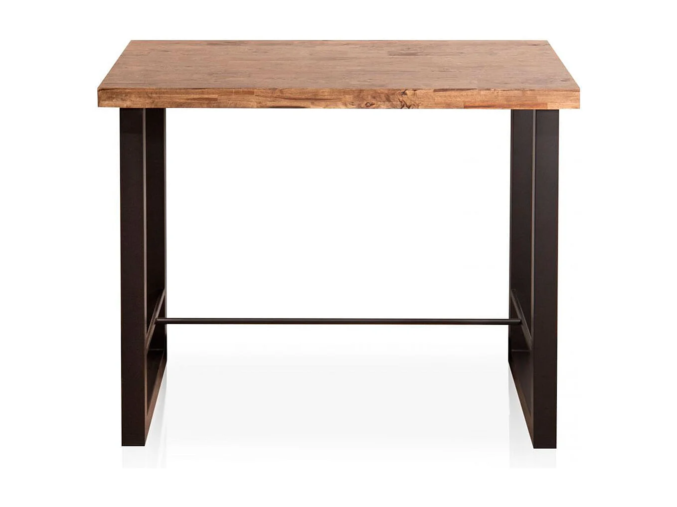 Mesa alta de comedor Loft diseño nórdico roble American/negro 100x120x70 cm Adec