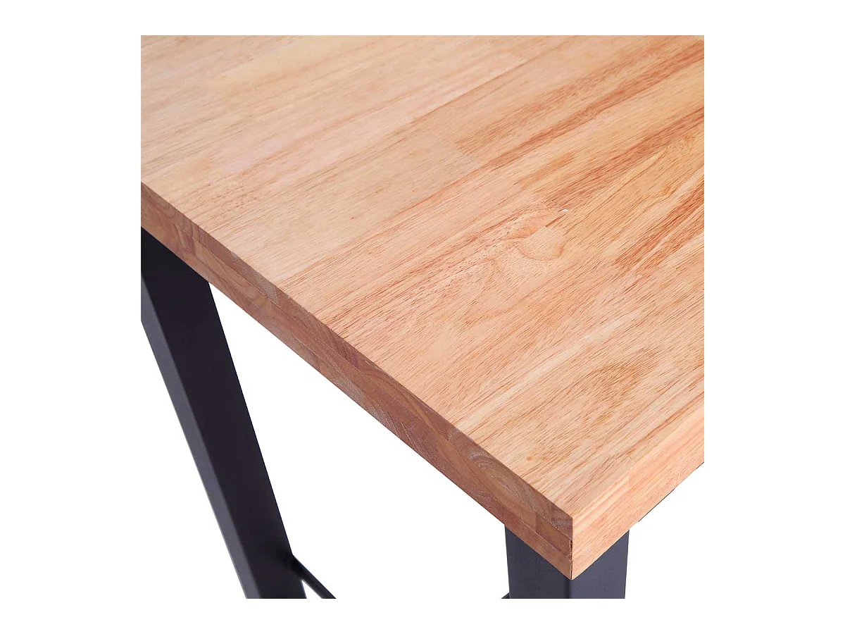 Mesa alta de comedor Loft diseño nórdico roble Nordish/negro 100x120x70 cm Adec