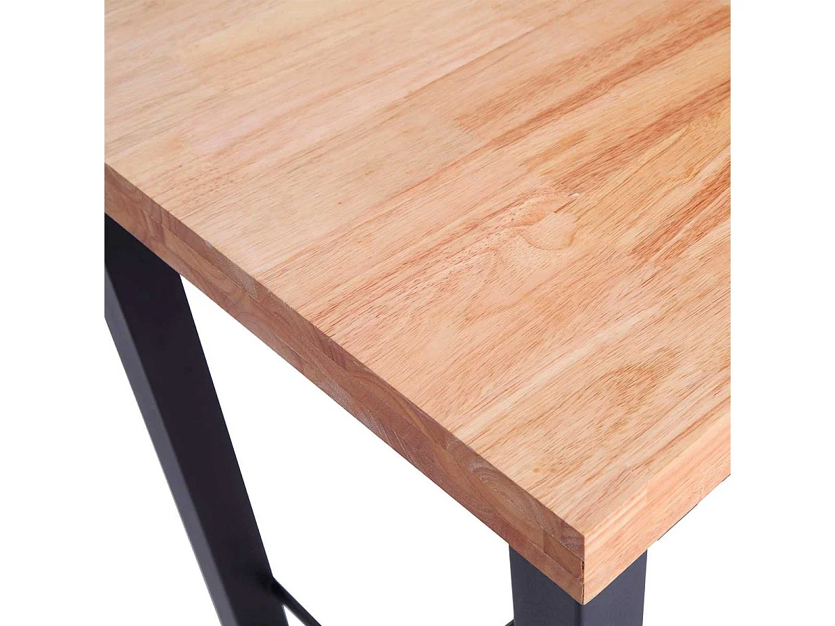 Mesa alta de comedor Loft diseño nórdico roble Nordish/negro 100x120x70 cm Adec