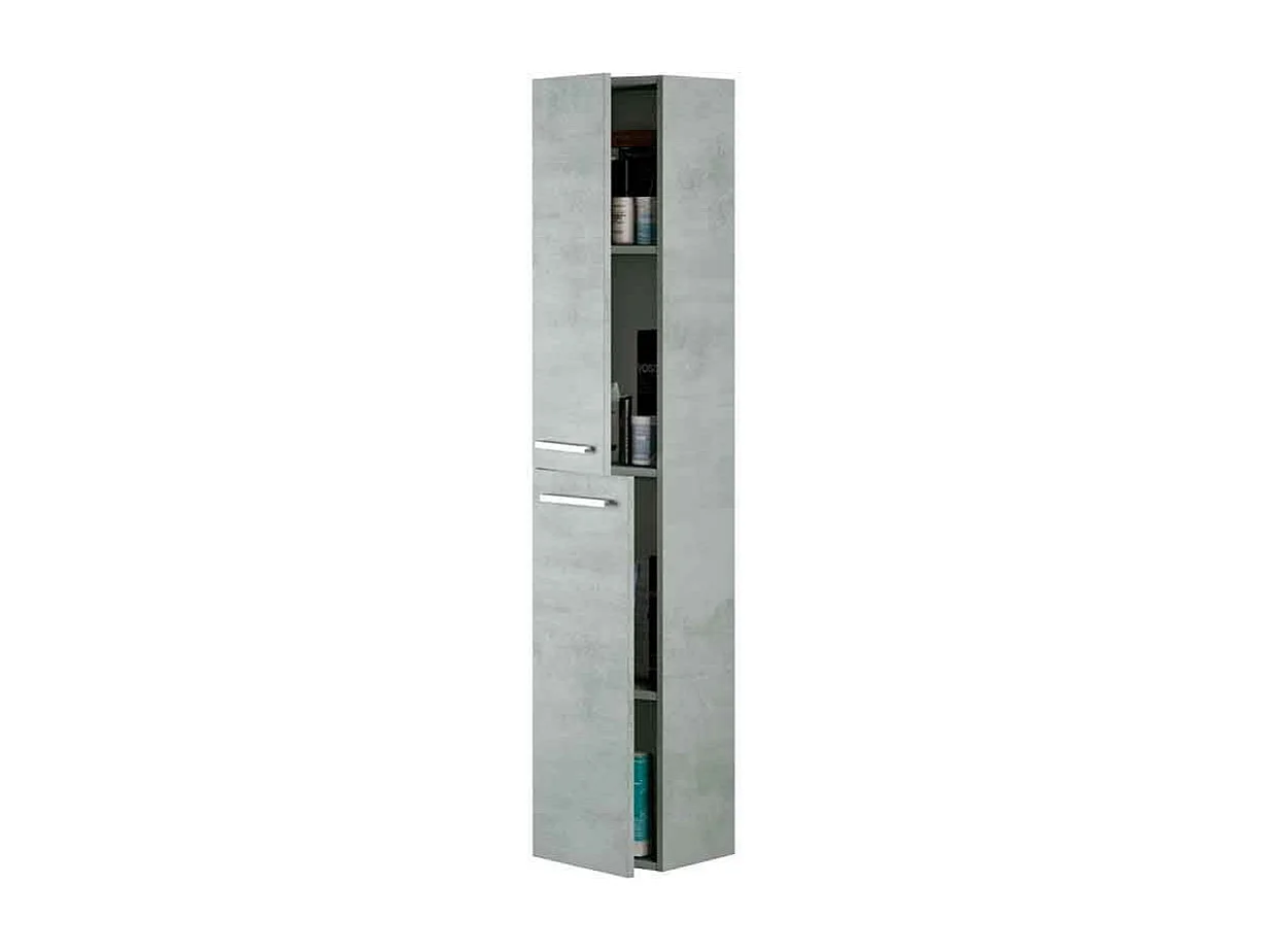 Colonne de salle de bain suspendue Aruba mélaminé ciment 30x150 cm