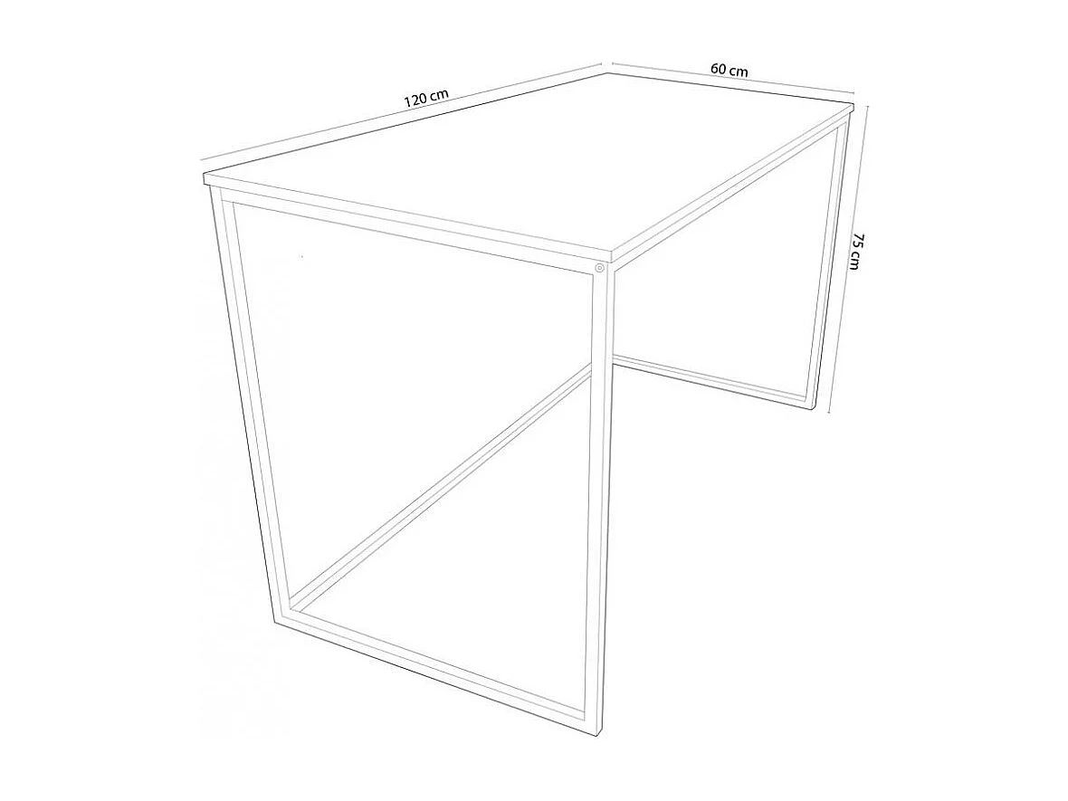 Mesa estudio Mia roble Nordish/blanco 120x60 cm Adec