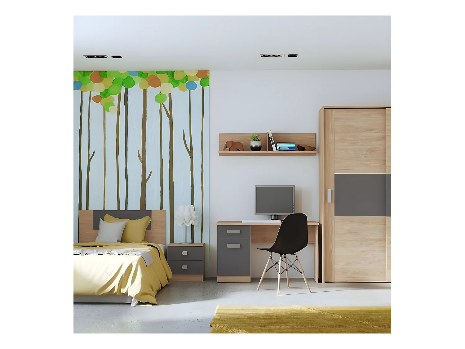 Mesa de estudio Play Tofe - Gris Grafito