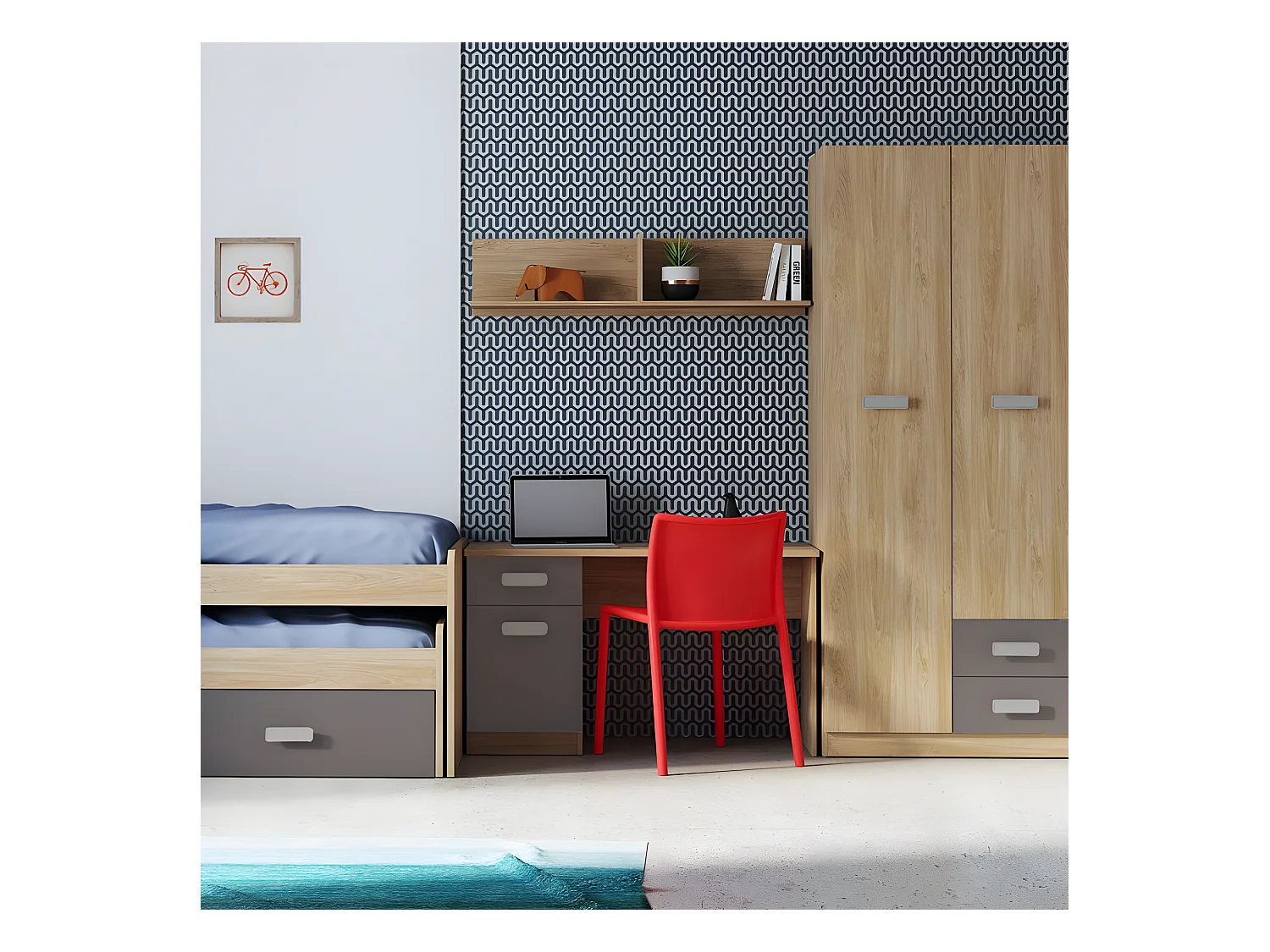 Mesa de estudio Play Tofe - Gris Grafito