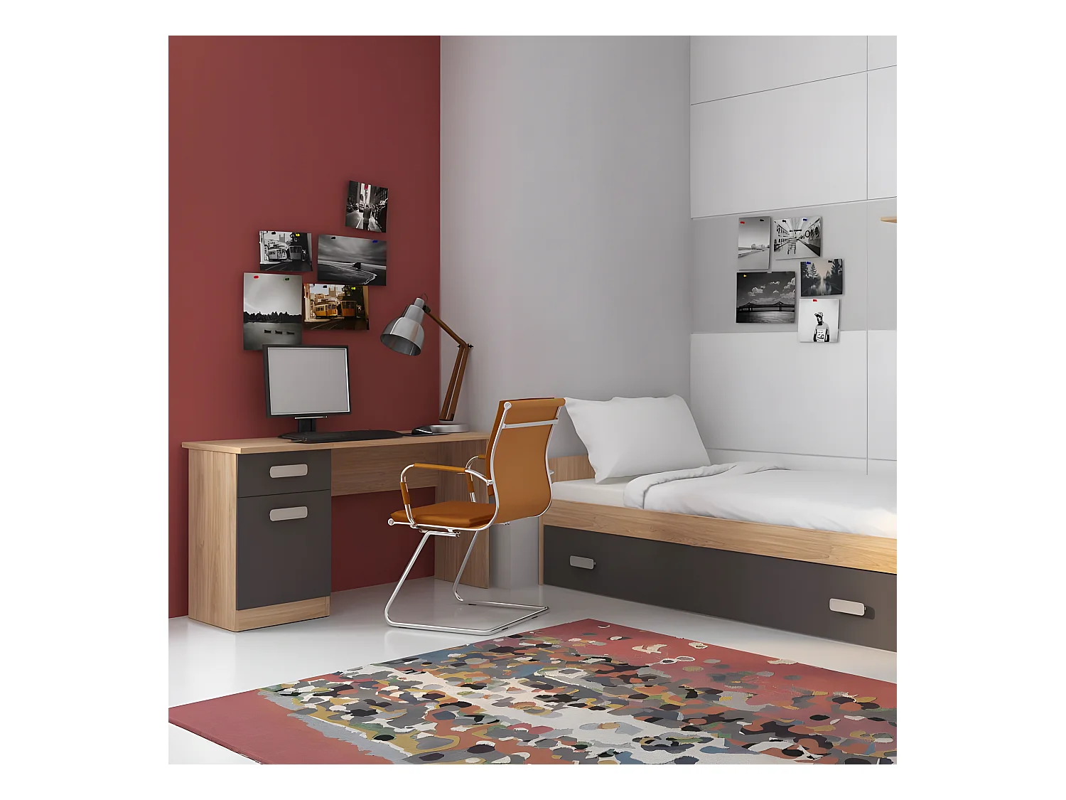 Mesa de estudio Play Tofe - Gris Grafito