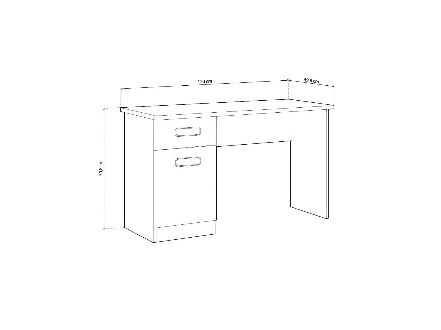 Mesa de estudio Play Tofe - Gris Grafito