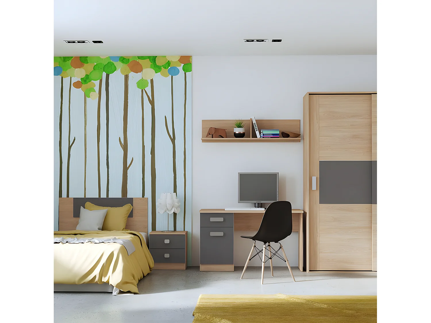 Mesa de estudio Play Tofe - Gris Grafito