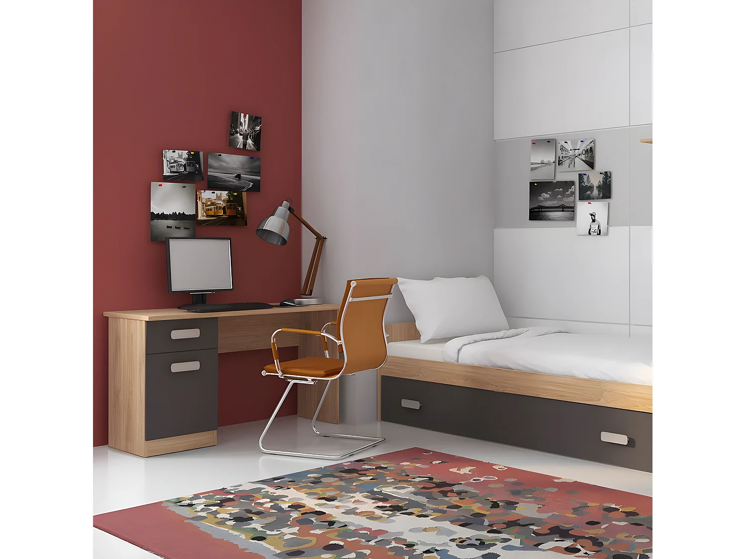 Mesa de estudio Play Tofe - Gris Grafito