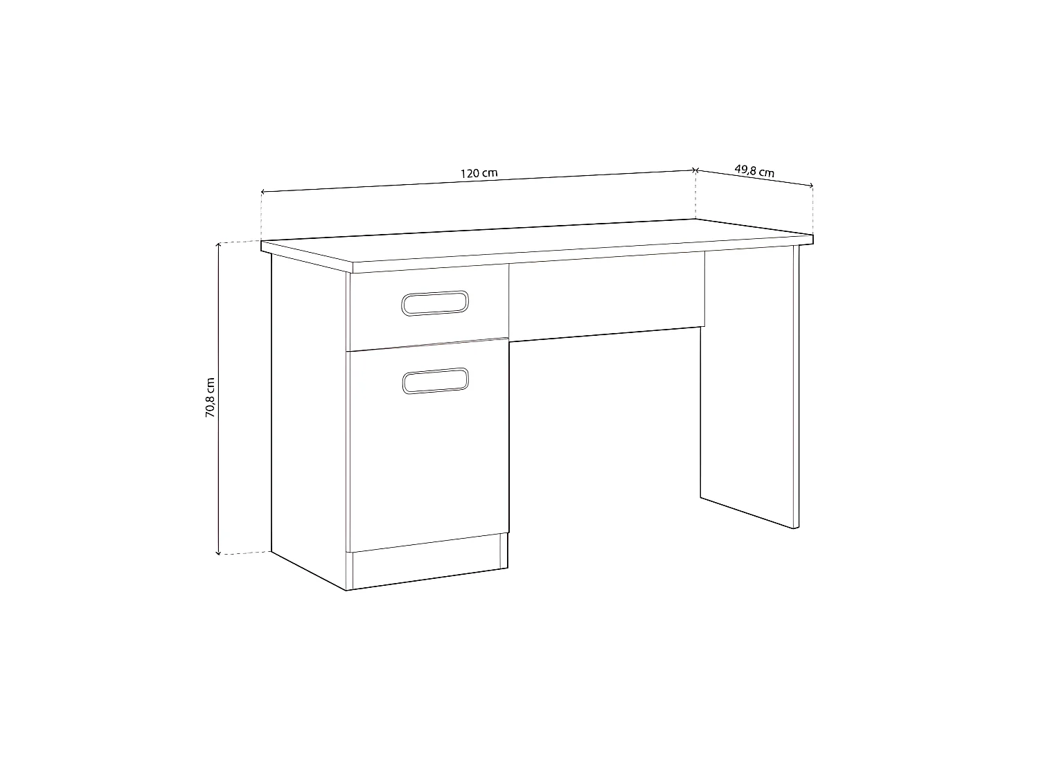 Mesa de estudio Play Tofe - Gris Grafito