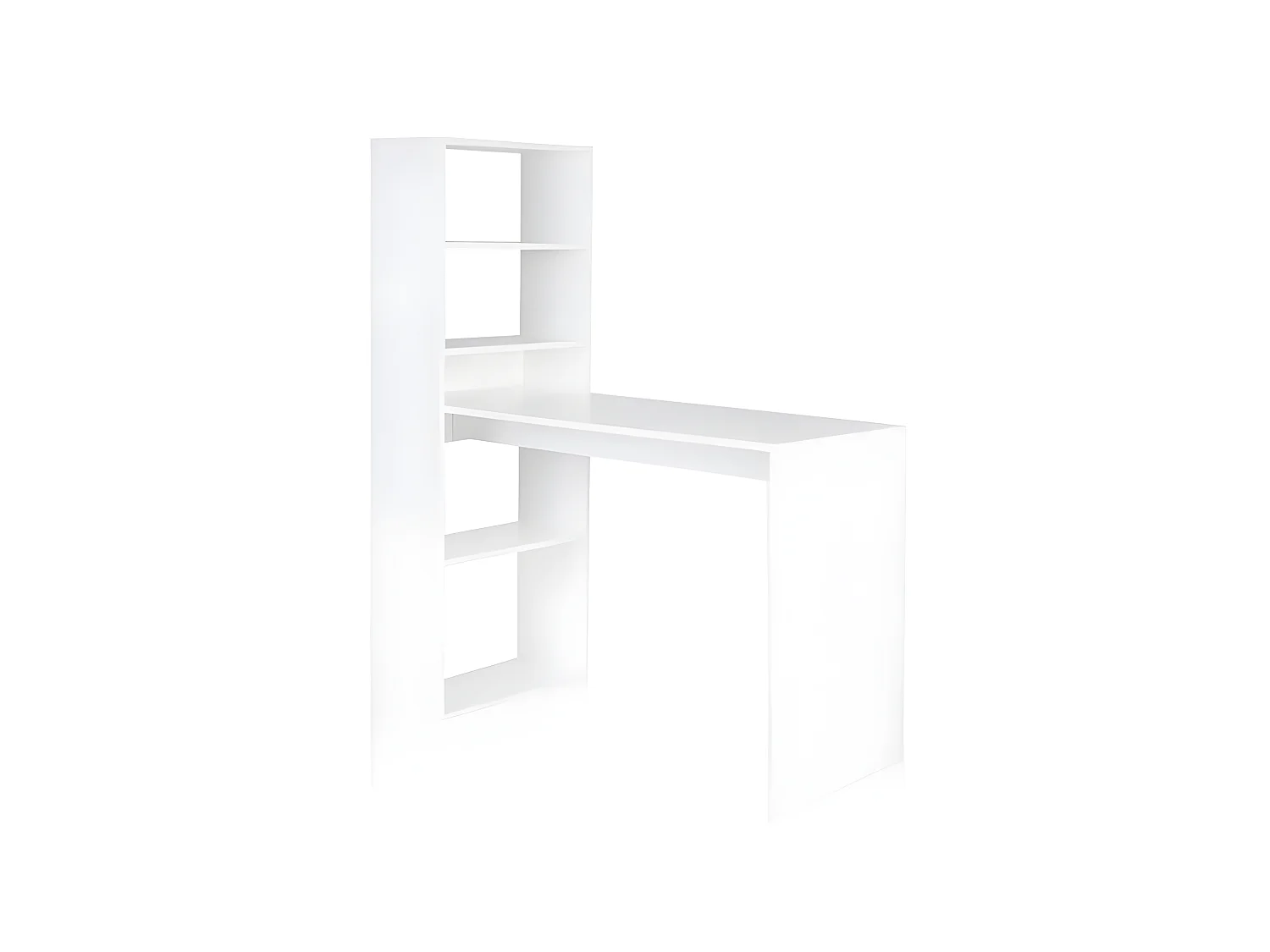 Mesa de estudio con estantería Qanik Blanco