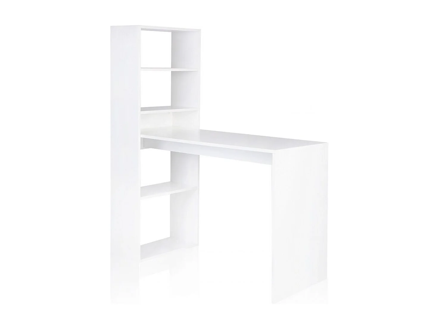 Mesa de estudio con estantería Qanik Blanco