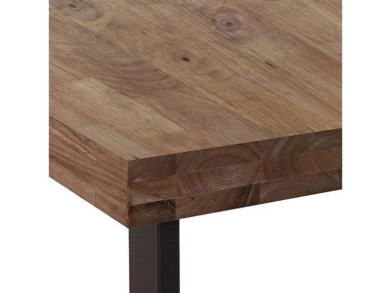 Escritorio Natural diseño nórdico roble American/negro 73x120x60 cm Adec