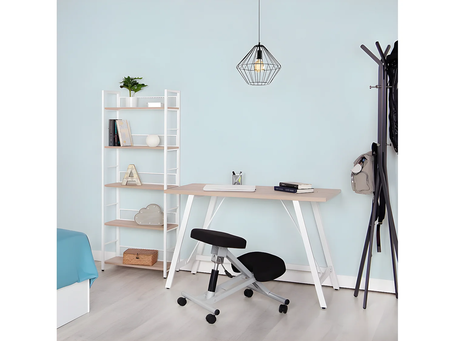 Smart Desk - Chêne et blanc