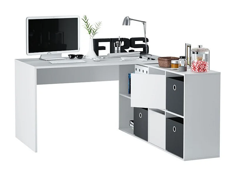 Mesa de escritorio Adapta XL Blanco Artik (Blanco Mate)