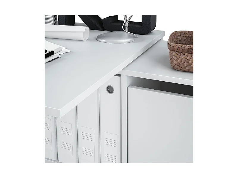 Mesa de escritorio Adapta XL Blanco Artik (Blanco Mate)