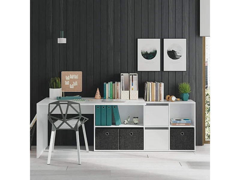 Mesa de escritorio Adapta XL Blanco Artik (Blanco Mate)