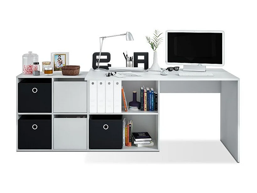 Mesa de escritorio Adapta XL Blanco Artik (Blanco Mate)