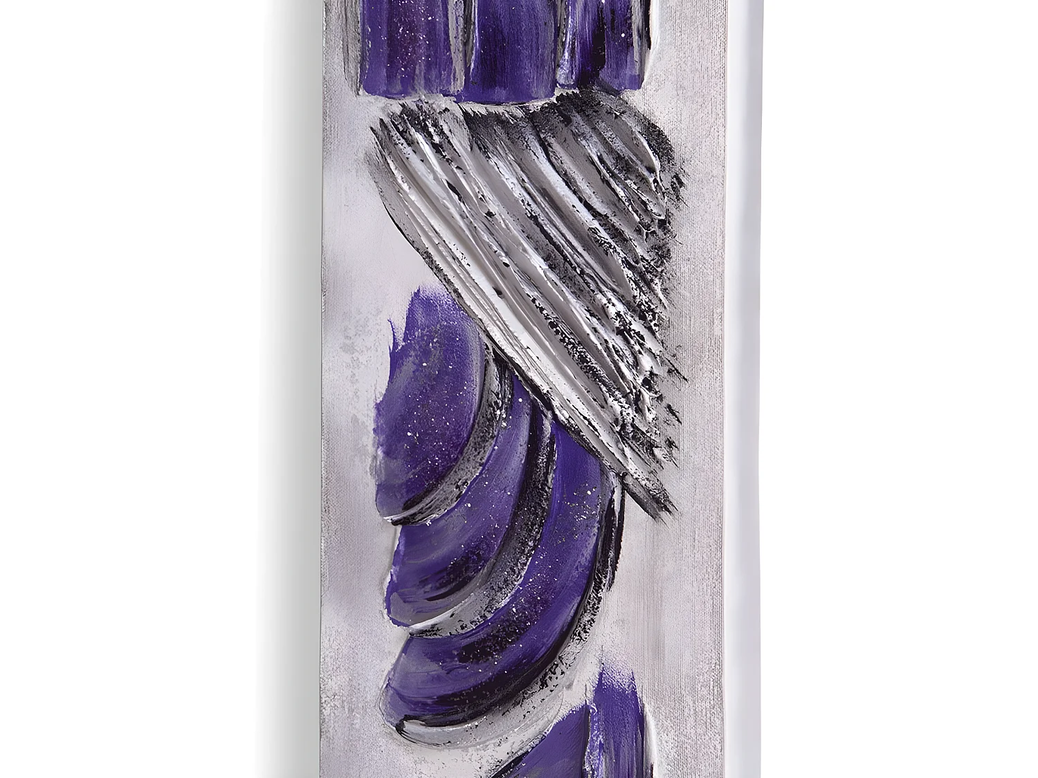 Espejo artesanal Texturas Plata - Lila