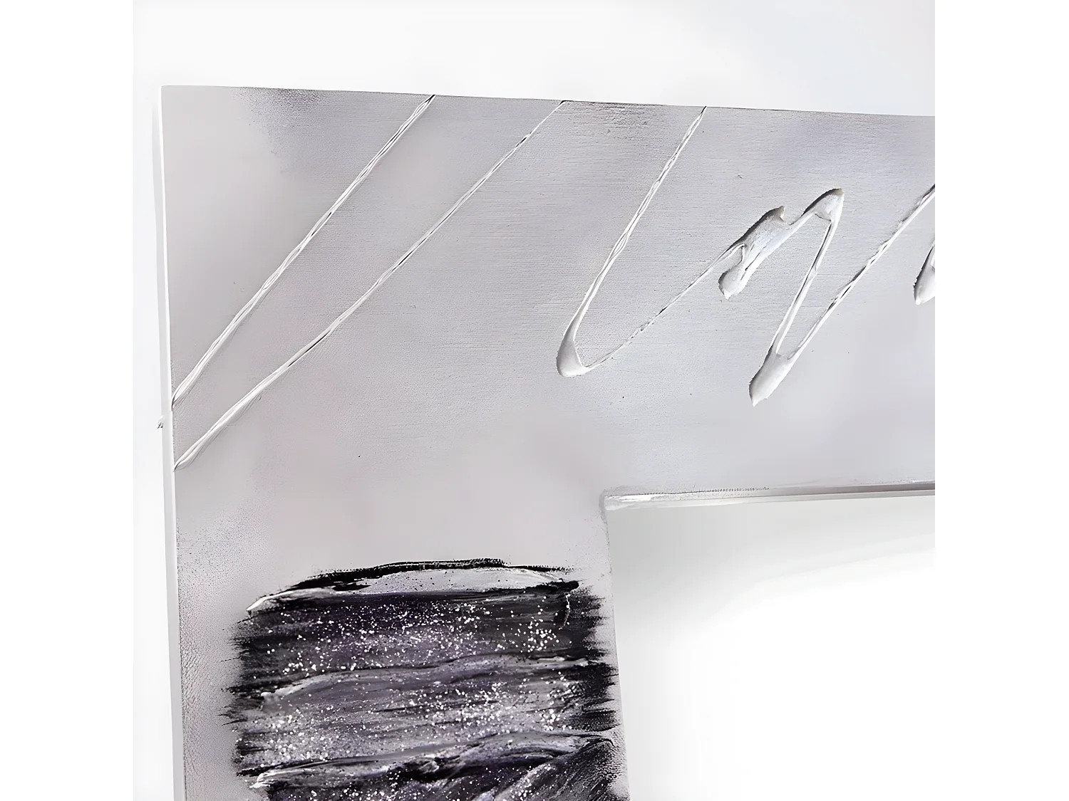 Espejo artesanal Texturas Plata - Lila