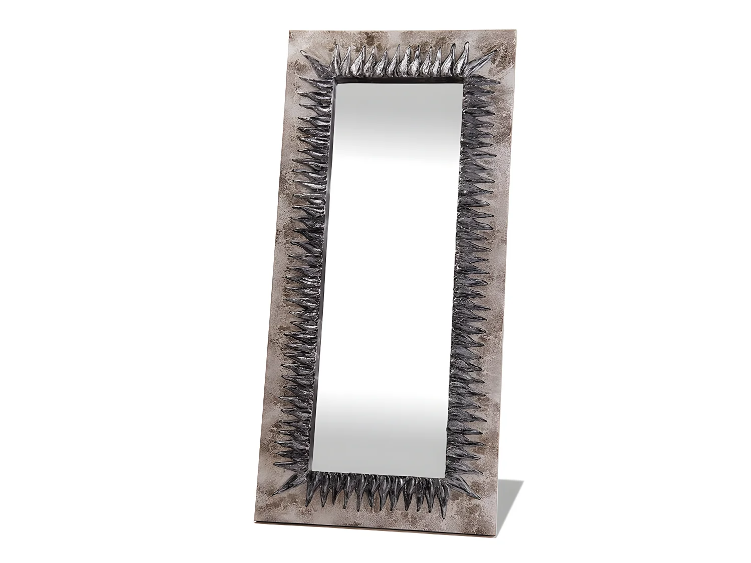 Espejo artesanal Sol Plata Oscura Acrílico