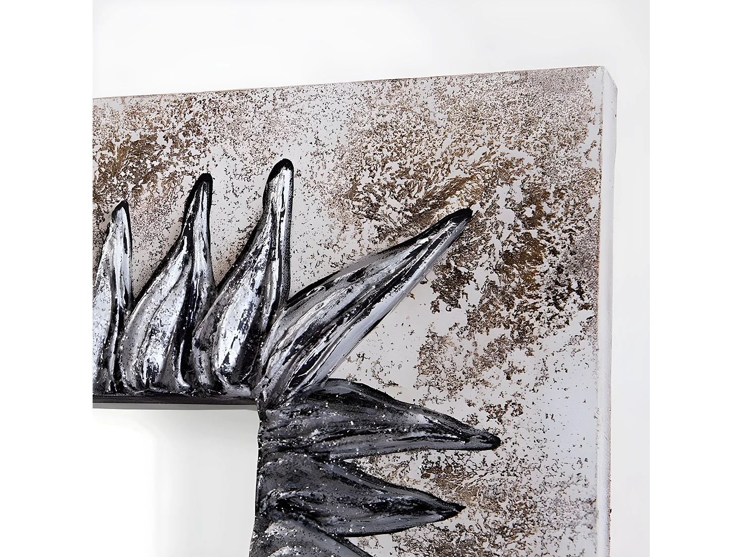 Espejo artesanal Sol Plata Oscura Acrílico