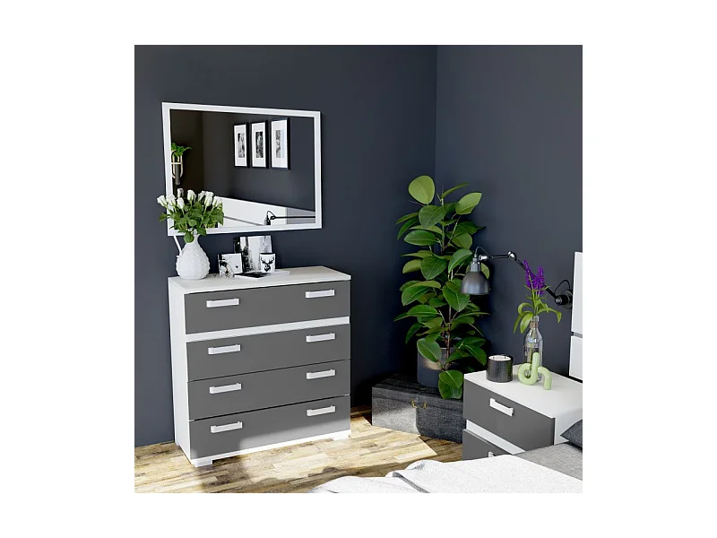 Espejo cuadrado Ataneq Blanco