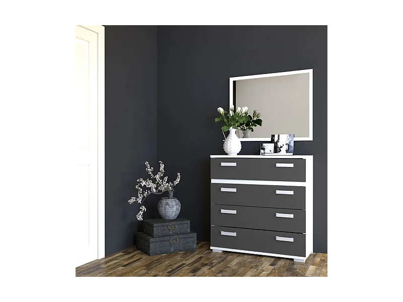 Espejo cuadrado Ataneq Blanco