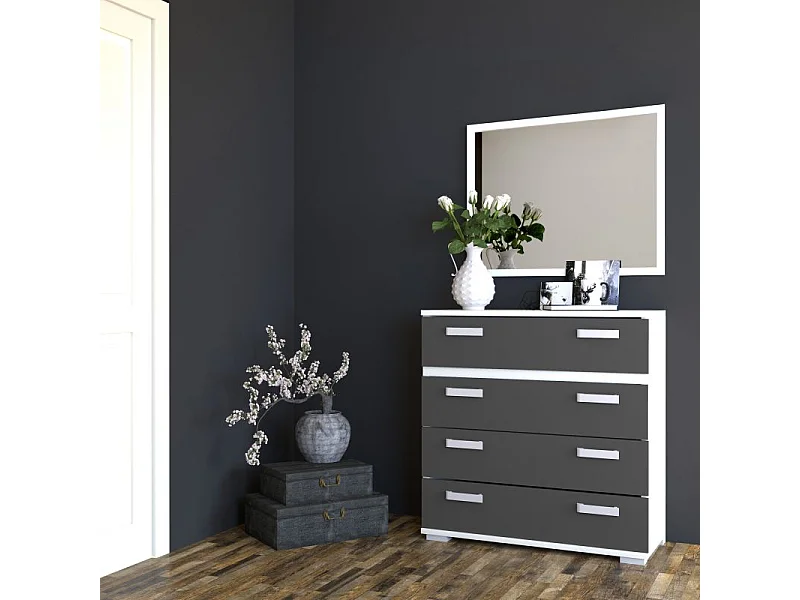 Espejo cuadrado Ataneq Blanco