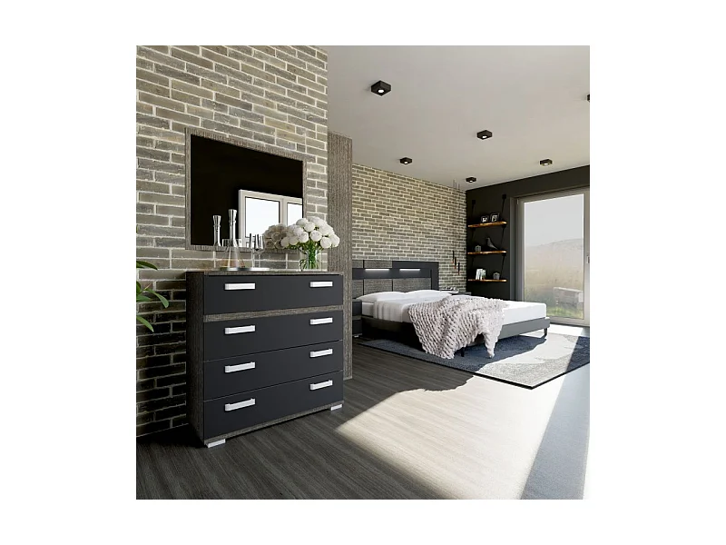 Espejo cuadrado Ataneq Ceniza