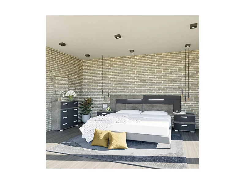 Espejo cuadrado Ataneq Ceniza