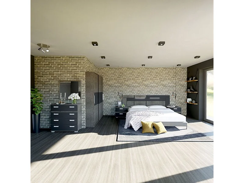 Espejo cuadrado Ataneq Ceniza