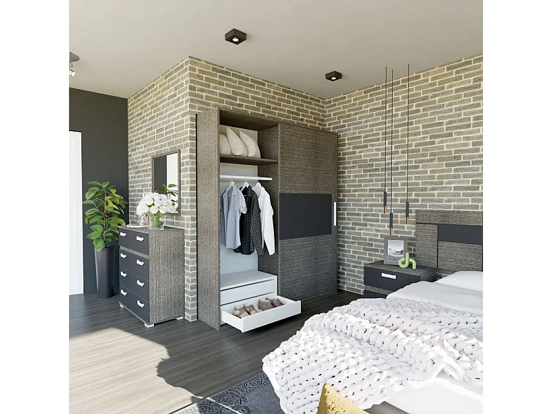 Espejo cuadrado Ataneq Ceniza