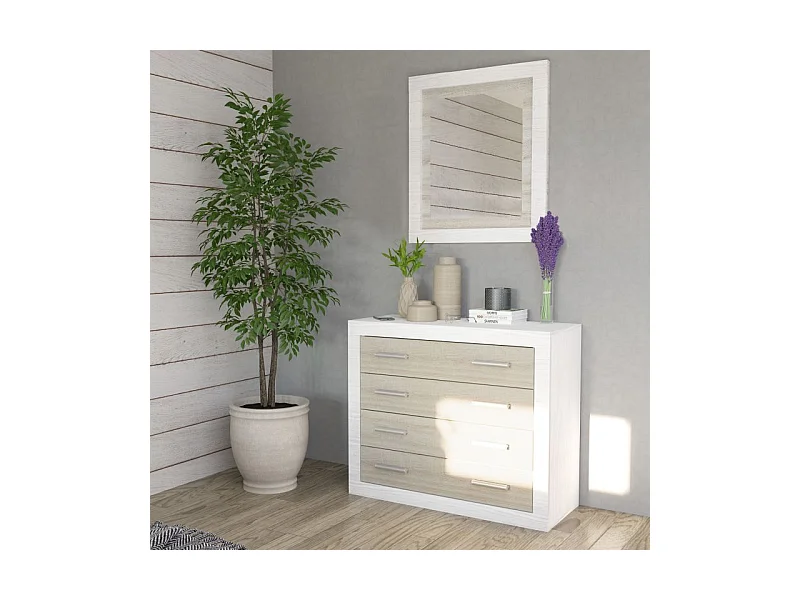 Espejo rectangular Kira Andersen Pino - Gris