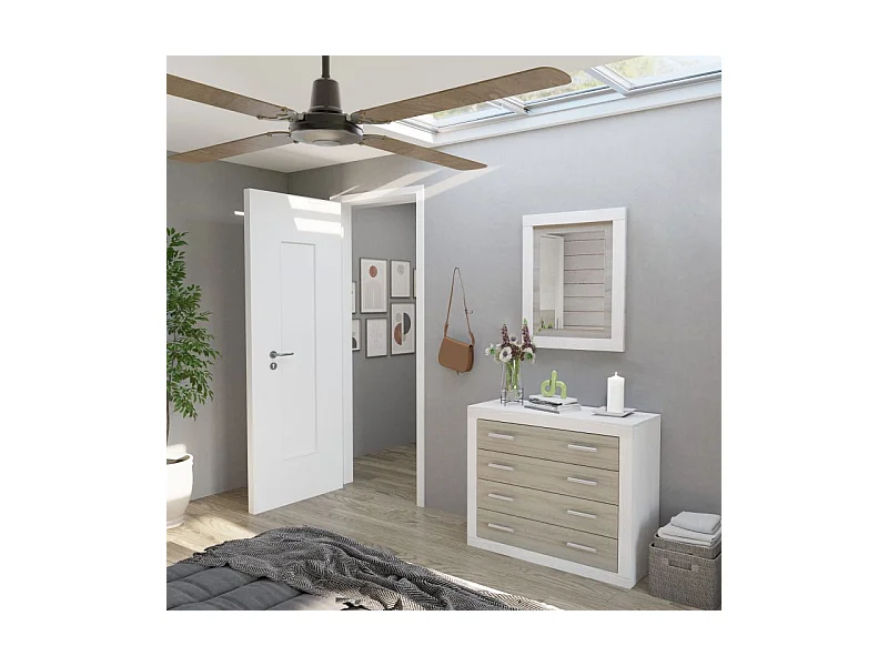 Espejo rectangular Kira Andersen Pino - Gris