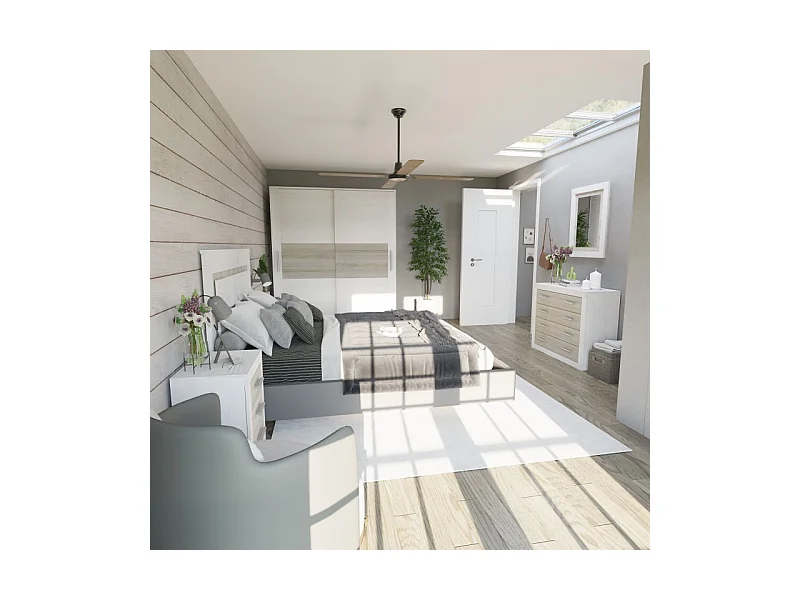 Espejo rectangular Kira Andersen Pino - Gris