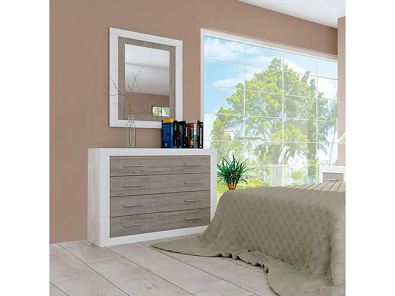 Espejo rectangular Kira Andersen Pino - Gris