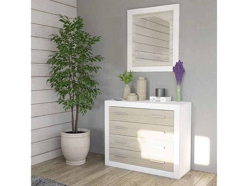 Espejo rectangular Kira Andersen Pino - Gris