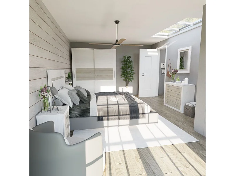 Espejo rectangular Kira Andersen Pino - Gris