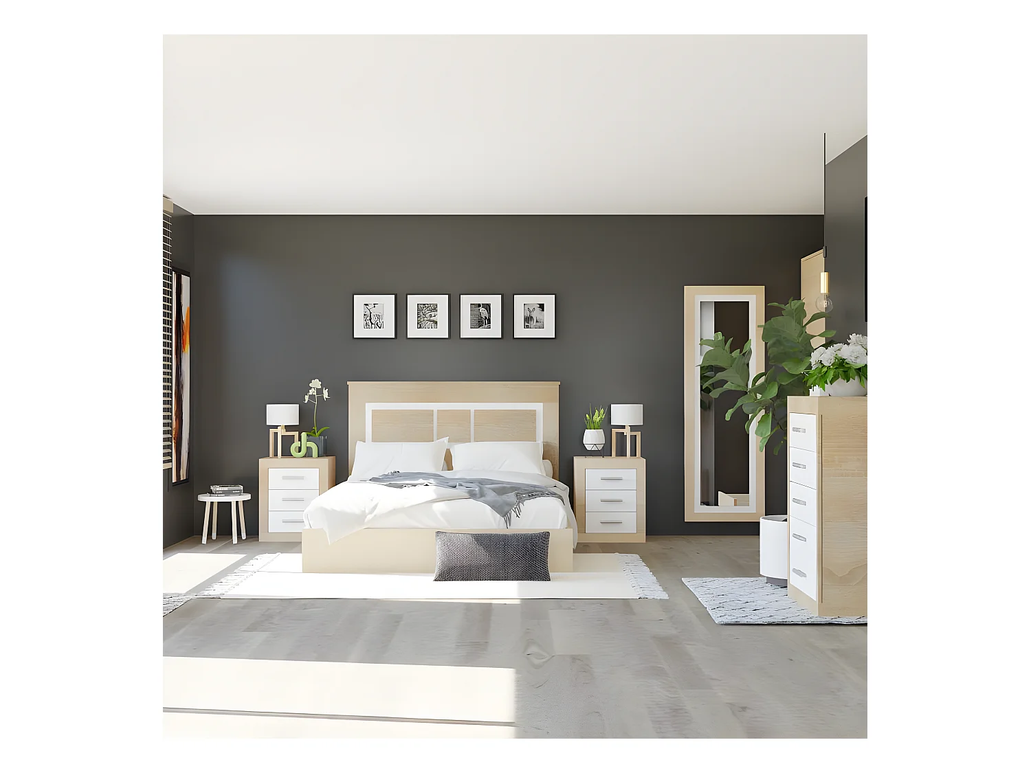 Espejo de pared Kira Cambria - Blanco