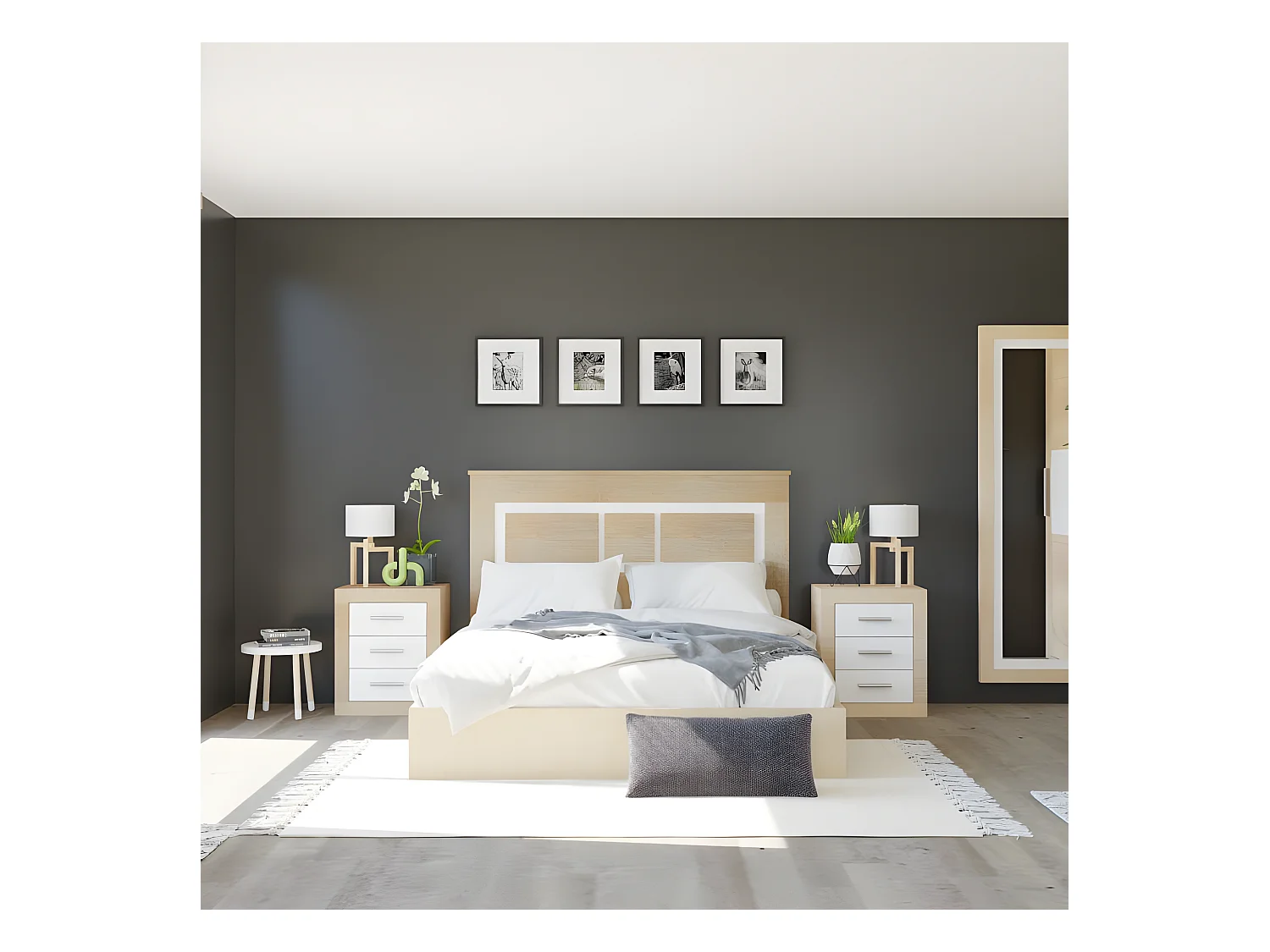 Espejo de pared Kira Cambria - Blanco