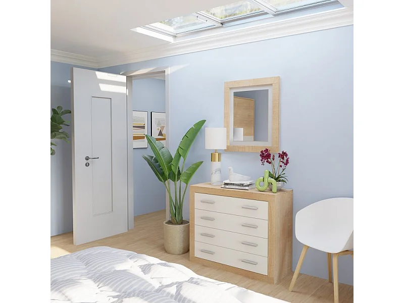 Espejo rectangular Kira Cambria - Blanco