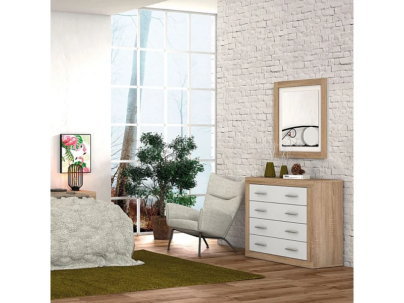 Espejo rectangular Kira Cambria - Blanco