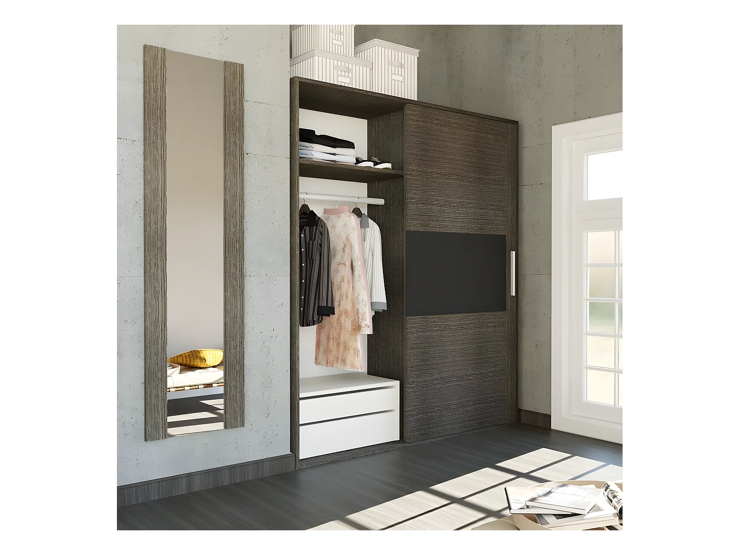 Espejo mural Ataneq Ceniza