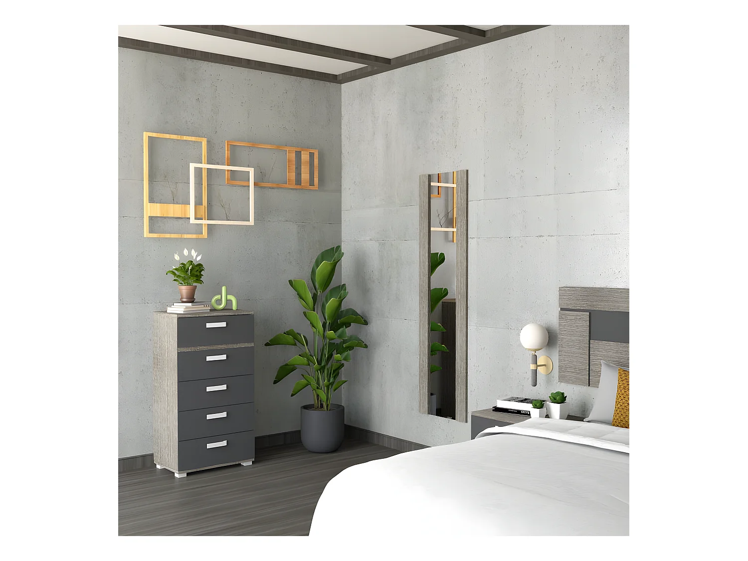 Espejo mural Ataneq Ceniza