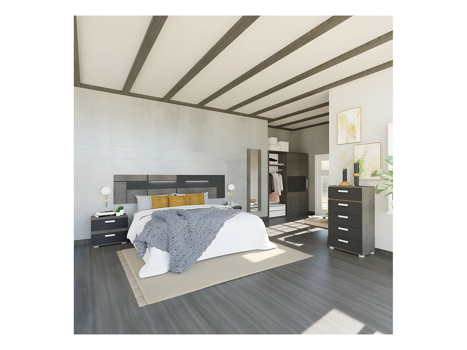 Espejo mural Ataneq Ceniza